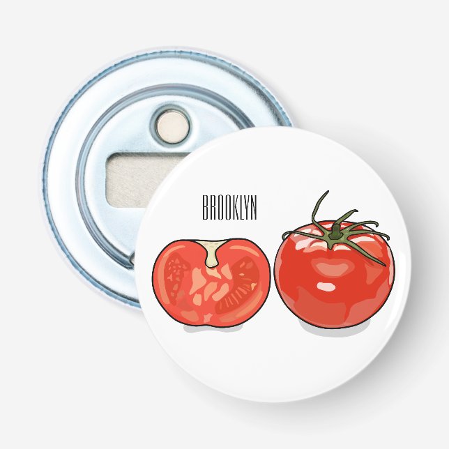 Abbildung des Tomaten-Cartoon Flaschenöffner (Vorderseite)