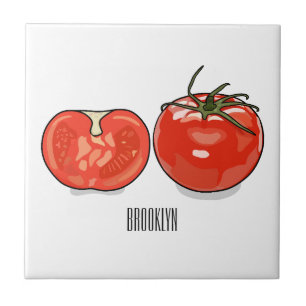 Abbildung des Tomaten-Cartoon Fliese