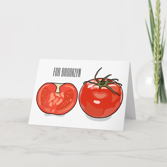 Abbildung des Tomaten-Cartoon Karte (Vorderseite)