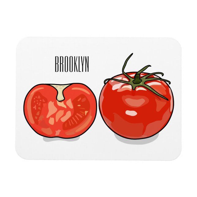Abbildung des Tomaten-Cartoon Magnet (Horizontal)