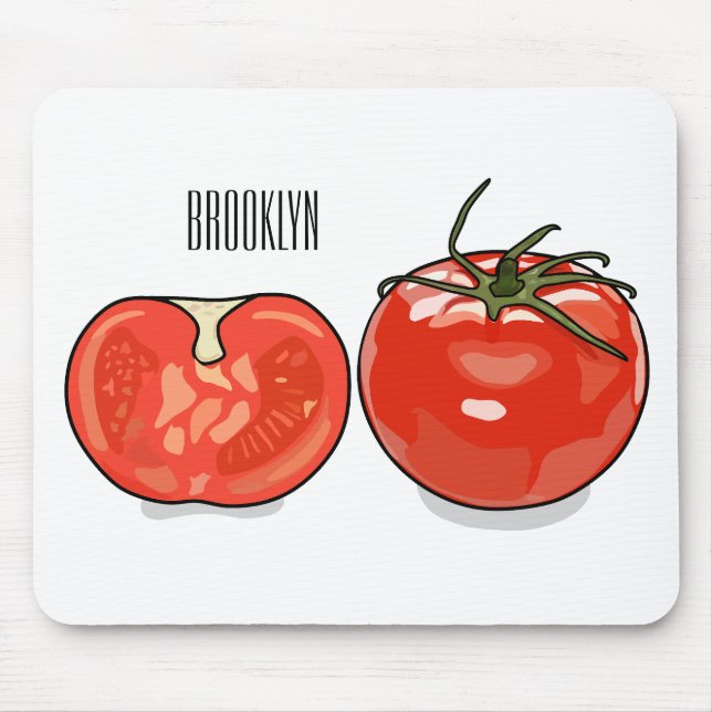 Abbildung des Tomaten-Cartoon Mousepad (Vorne)