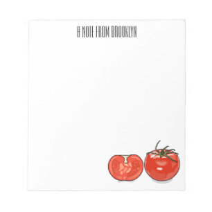 Abbildung des Tomaten-Cartoon Notizblock