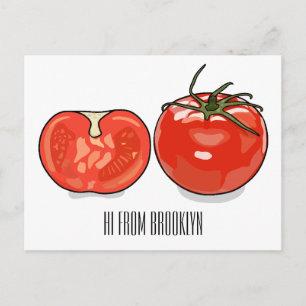 Abbildung des Tomaten-Cartoon Postkarte