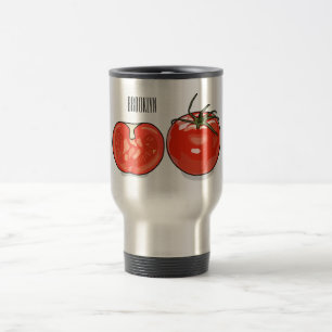 Abbildung des Tomaten-Cartoon Reisebecher