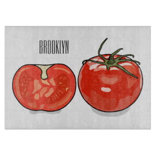 Abbildung des Tomaten-Cartoon Schneidebrett