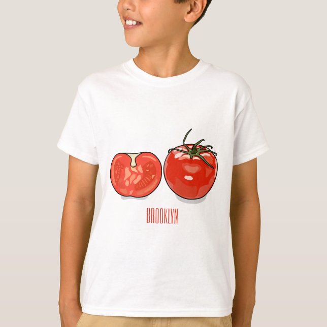 Abbildung des Tomaten-Cartoon T-Shirt (Vorderseite)