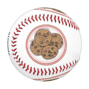 Abbildung eines Chocolate Chip Cookie Cartoon Baseball