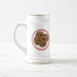 Abbildung eines Chocolate Chip Cookie Cartoon Bierglas