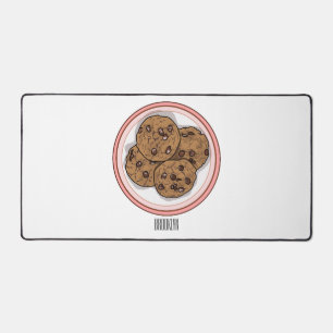 Abbildung eines Chocolate Chip Cookie Cartoon Schreibtischunterlage