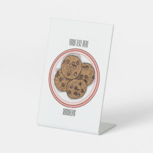 Abbildung eines Chocolate Chip Cookie Cartoon Sockelschild