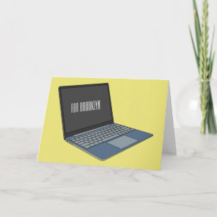 Abbildung eines Laptop-Cartoon Karte