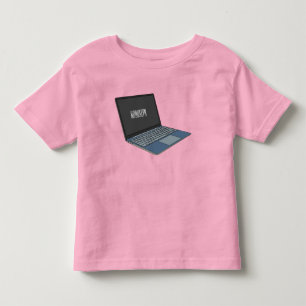 Abbildung eines Laptop-Cartoon Kleinkind T-shirt