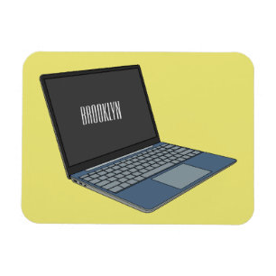 Abbildung eines Laptop-Cartoon Magnet