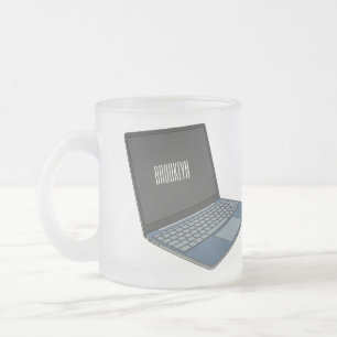 Abbildung eines Laptop-Cartoon Mattglastasse