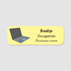 Abbildung eines Laptop-Cartoon Namensschild