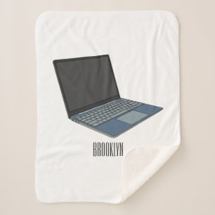 Abbildung eines Laptop-Cartoon Sherpadecke