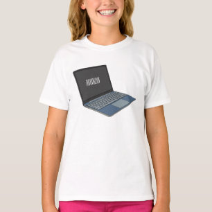 Abbildung eines Laptop-Cartoon T-Shirt