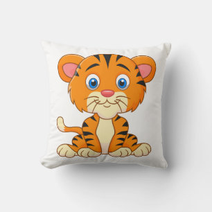Abbildung niedlicher Tiger in tierischer Cartoon Kissen