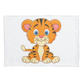 Abbildung niedlicher Tiger in tierischer Cartoon Kissenbezug
