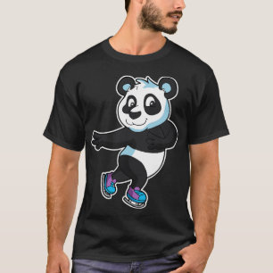 Abbildung Skate Panda Bear Eisbahn Skater Wintersp T-Shirt
