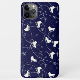 Abbildung Skate Skaten auf dunkelblau iPhone 11Pro Max Hülle