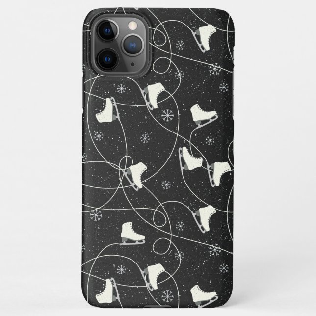 Abbildung Skate Skaten auf dunkelgrau iPhone Hülle (Rückseite)