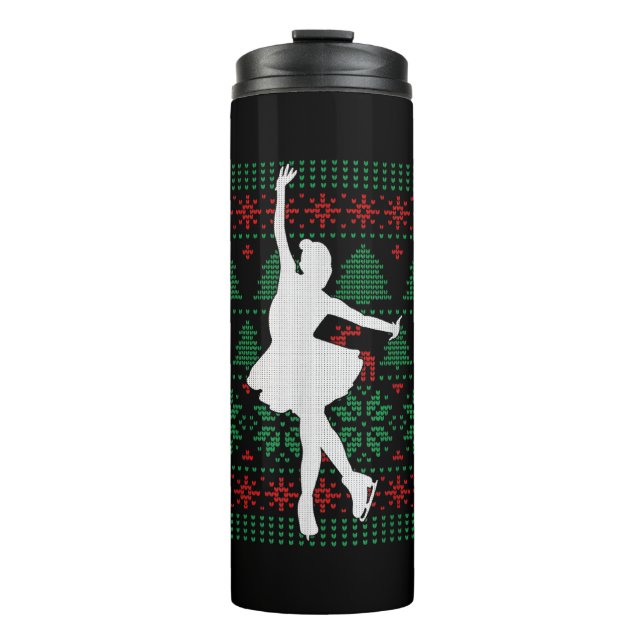 Abbildung Skaten Dancer Ice Skate Tanzhappy Thermosbecher (Vorderseite)