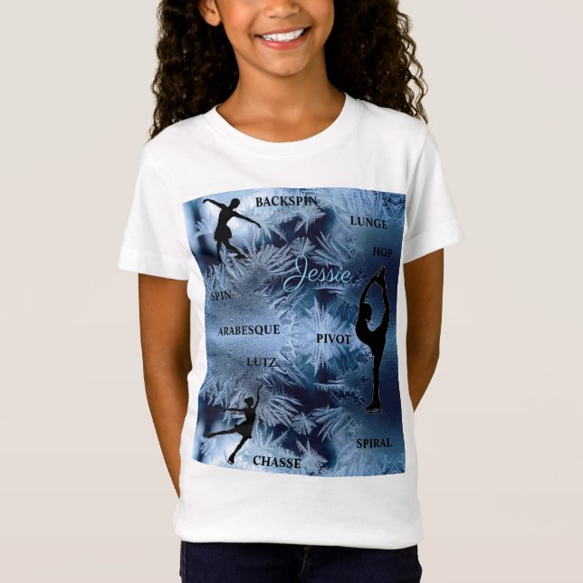 Abbildung Skaten Frozen Typografie T - Shirt mit N (Vorderseite)