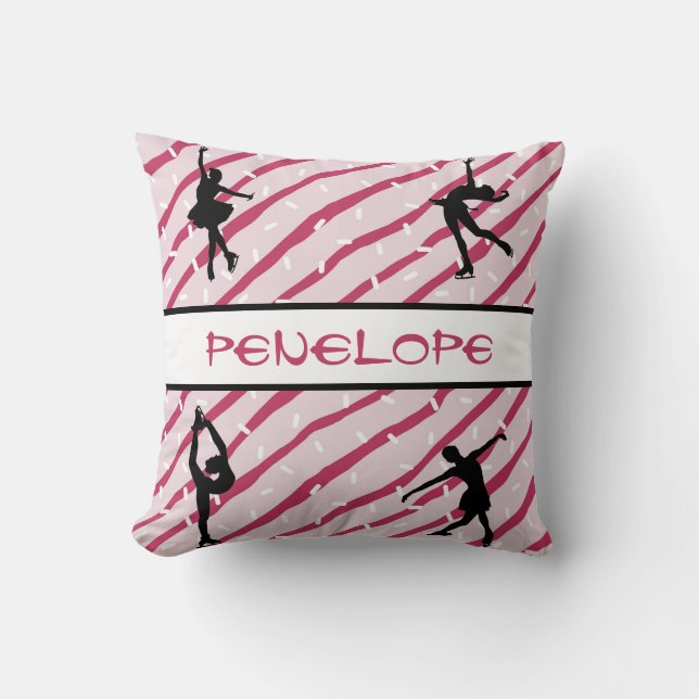 Abbildung Skaten Girl Peppermint Sprinkle Pink Kissen (Vorderseite)
