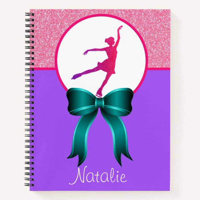 Abbildung Skaten-Glitzer und Boom-Notebook Notizbuch (Vorderseite)