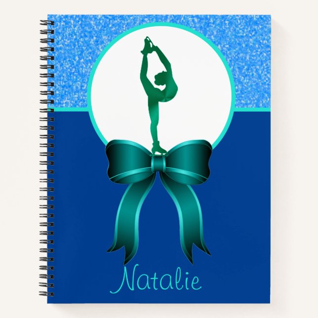 Abbildung Skaten-Glitzer und Boom-Notebook Notizbuch (Vorderseite)