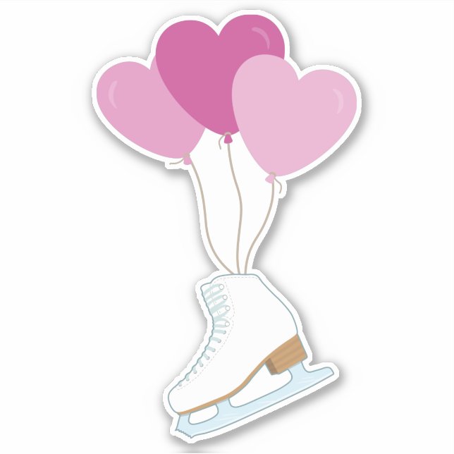 Abbildung Skaten Happy Birthday Balloons Aufkleber (Vorderseite)