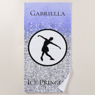 Abbildung Skaten "Ice Princess" Sparkle Beach Hand Strandtuch