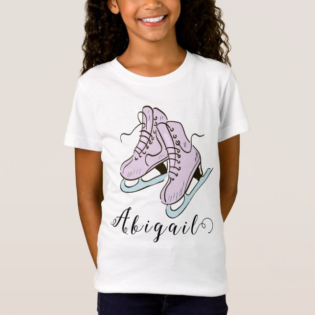 Abbildung Skaten Ice Skaten Skate individuelle Nam T-Shirt (Vorderseite)