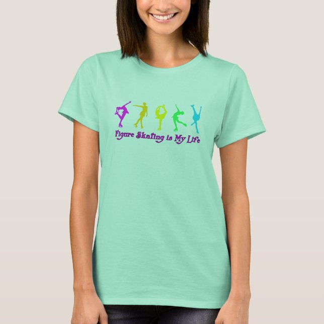 Abbildung Skaten ist "Mein Leben" - farbenfrohe Sk T-Shirt (Vorderseite)
