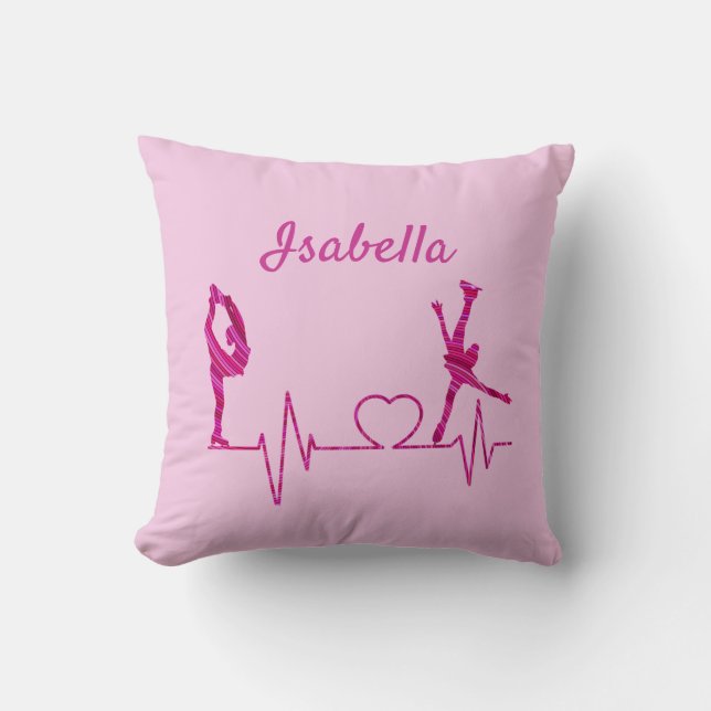 Abbildung Skaten Kissen Herzklopfen rosa Schwenk (Vorderseite)