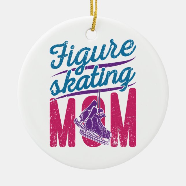Abbildung Skaten Mama Ice Skaten Mama Keramik Ornament (Vorne)