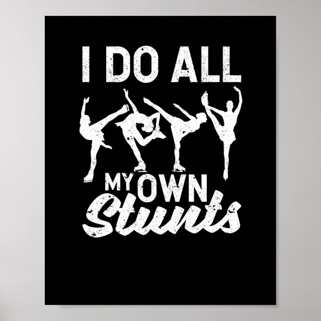 Abbildung Skaten Niedlich Funny Ice Skater Poster (Vorne)