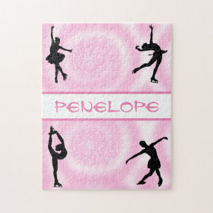 Abbildung Skaten Pink Swirl Jigsaw Puzzle