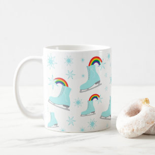 Abbildung Skaten Rainbow-Skate Eisschneeflocken Kaffeetasse