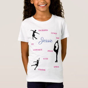 Abbildung Skaten Skills Typografy T - Shirt mit Na