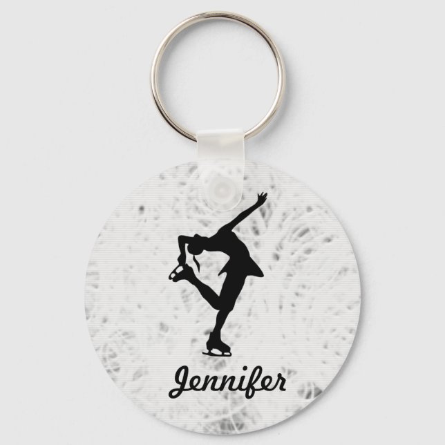 Abbildung Skater Girl & Name Key Chain (Eis) Schlüsselanhänger (Vorderseite)