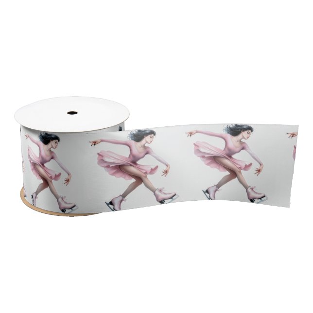 Abbildung Skater mit rosa EisSkaten Satinband (Spule)