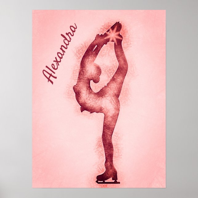 Abbildung Skater Poster Biellmann Bleistift zeichn (Vorne)
