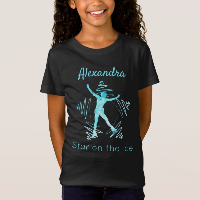 Abbildung Skater T - Shirt Stern auf Eistiefblau (Vorderseite)