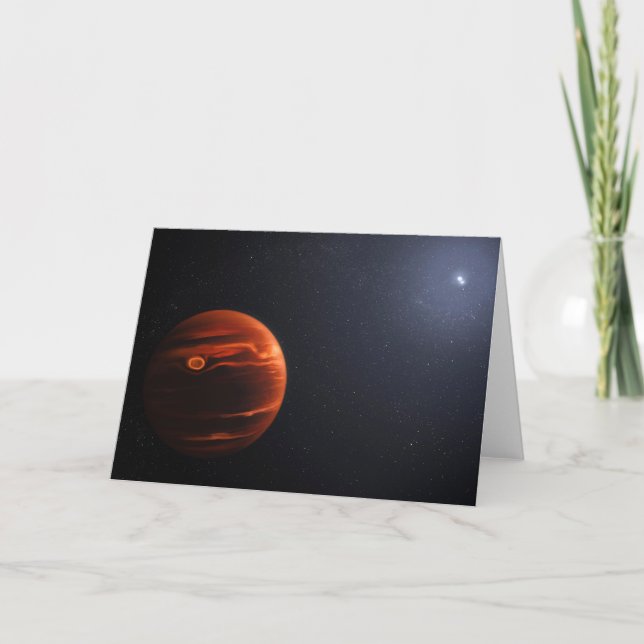 Abbildung von Exoplanet VHS 1256 B und seinen Ster Karte (Vorderseite)