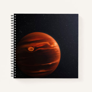 Abbildung von Exoplanet VHS 1256 B und seinen Ster Notizbuch