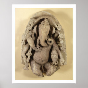 Abbildung von Ganapati, Chandella-Dynastie (Sandst Poster