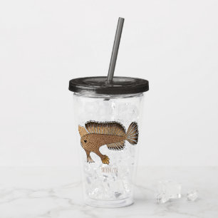 Abbildung von Handfish Cartoon Acryltrinkbecher
