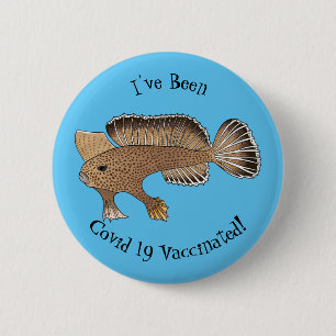 Abbildung von Handfish Cartoon Button
